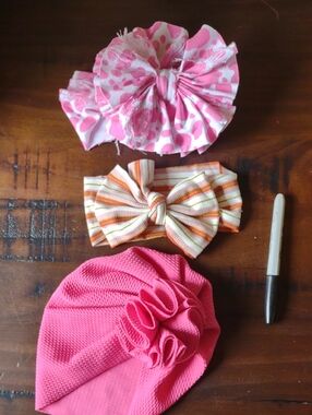 Kids Pink Headband Set - 3-Piece Floral & Bow Styles